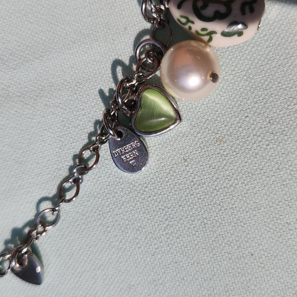 Dyrberg/Kern gunmetal charm necklace or bracelet - Picture 3 of 7